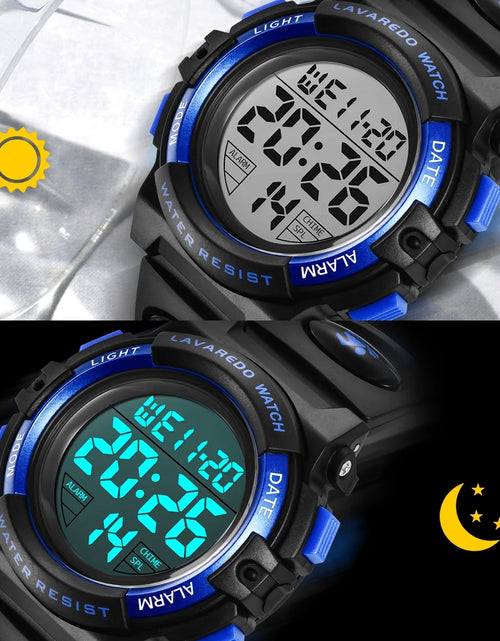 Load image into Gallery viewer, Digital Sports Watch for Age 4-15 Waterproof Watches with Alarm Stopwatch Wrist Watches for Age 4-15 Birthday Chriatmas Gift
