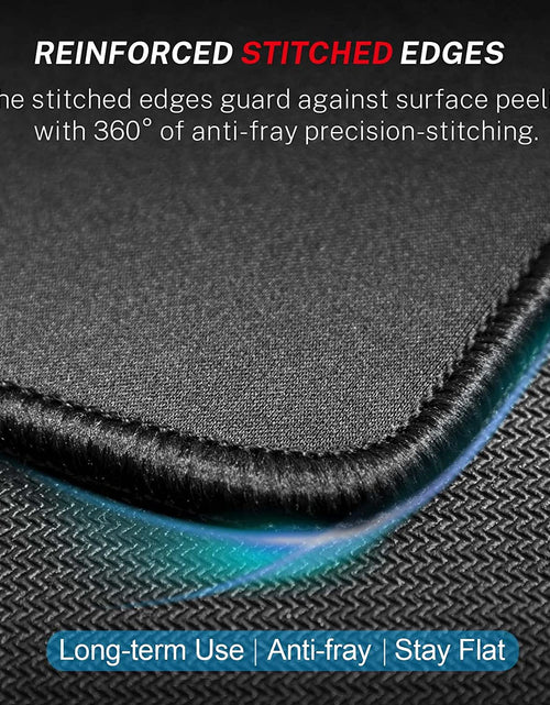 Load image into Gallery viewer, Mouse Pad [30% Larger] with Anti-Fray Stitching, Premium-Textured &amp; Waterproof Computer Mousepad with Non-Slip Rubber Base, Gaming Mouse Mat for Laptop, Office &amp; Home, 8.5 X 11 Inch, Black
