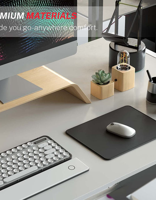 Load image into Gallery viewer, Mouse Pad [30% Larger] with Anti-Fray Stitching, Premium-Textured &amp; Waterproof Computer Mousepad with Non-Slip Rubber Base, Gaming Mouse Mat for Laptop, Office &amp; Home, 8.5 X 11 Inch, Black
