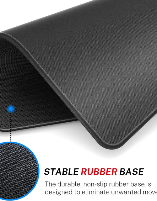 Load image into Gallery viewer, Mouse Pad [30% Larger] with Anti-Fray Stitching, Premium-Textured &amp; Waterproof Computer Mousepad with Non-Slip Rubber Base, Gaming Mouse Mat for Laptop, Office &amp; Home, 8.5 X 11 Inch, Black
