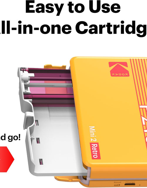 Load image into Gallery viewer, Mini 2 Retro 2X3 Portable Photo Printer, 38 Sheets, Bluetooth Smartphone Printer for Iphone &amp; Android, Instant Color Prints, 4PASS Dye Sublimation, White
