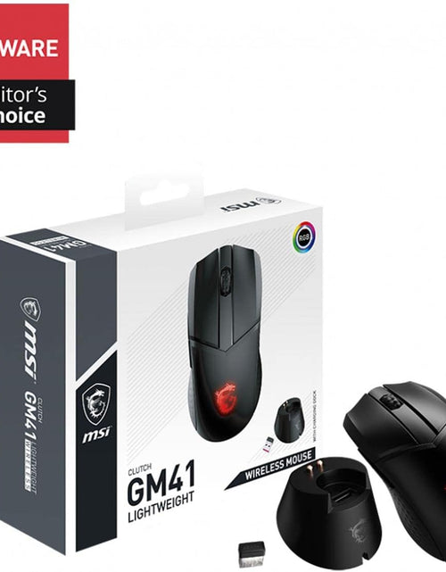 Load image into Gallery viewer, Clutch GM41 Lightweight Wireless Gaming Mouse &amp; Charging Dock, 20,000 DPI, 60M Omron Switches, Fast-Charging 80Hr Battery, RGB Mystic Light, 6 Programmable Buttons, Pc/Mac
