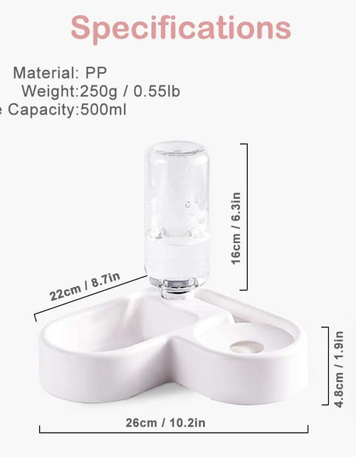 Load image into Gallery viewer, Pet Bowl Puppy Home Automatic Water Dispenser Cats Dogs Easy Clean PP Food Dish
