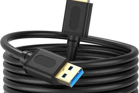 USB 3.0 Male to Male Cable 6Ft,Usb to USB Cable with Gold-Plated Connector for Hard Drive Enclosures, DVD Player, Laptop Cooler (6Ft/1.8M)