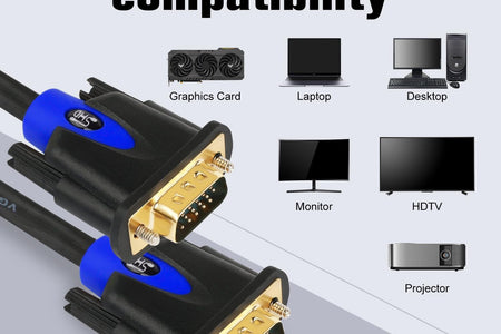 VGA Cable, VGA to VGA HD15 Monitor Cable for PC Laptop TV Projector-10Feet