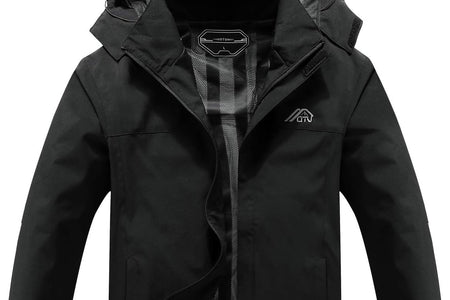 Men'S Lightweight Waterproof Hooded Rain Jacket Outdoor Raincoat Shell Jacket for Hiking Travel