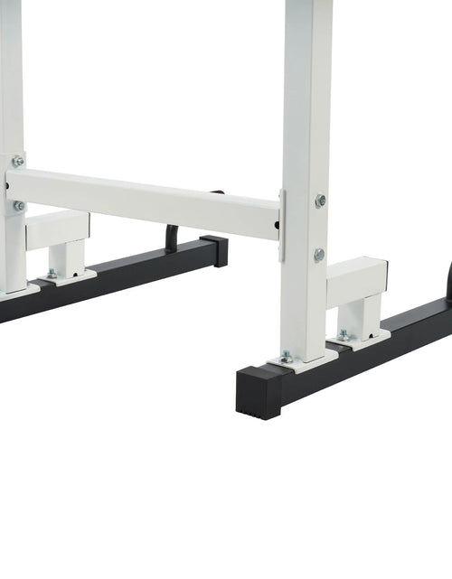 Load image into Gallery viewer, Steel Frame Dip Station with Adjustable Height, 500 Lb Weight Capacity, White
