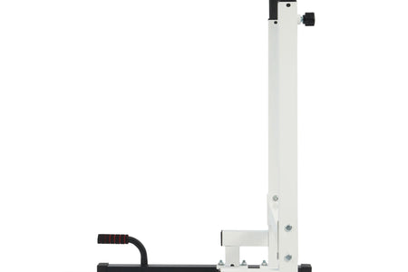 Steel Frame Dip Station with Adjustable Height, 500 Lb Weight Capacity, White