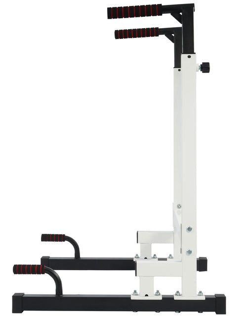 Load image into Gallery viewer, Steel Frame Dip Station with Adjustable Height, 500 Lb Weight Capacity, White
