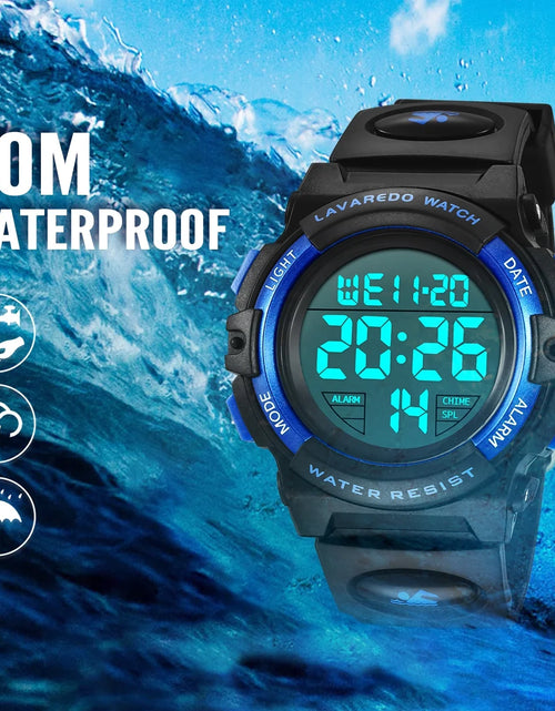 Load image into Gallery viewer, Digital Sports Watch for Age 4-15 Waterproof Watches with Alarm Stopwatch Wrist Watches for Age 4-15 Birthday Chriatmas Gift
