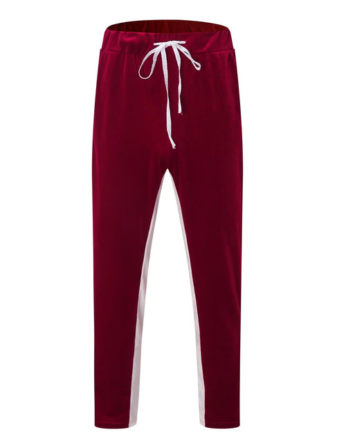 Load image into Gallery viewer, Velour Tracksuit Mens,2023 Men'S Velour Tracksuit 2 Pieces Winter Warm Full Zip up Jacket Sweatpants Fitness Sportswear Sweatsuit Jogger Sets
