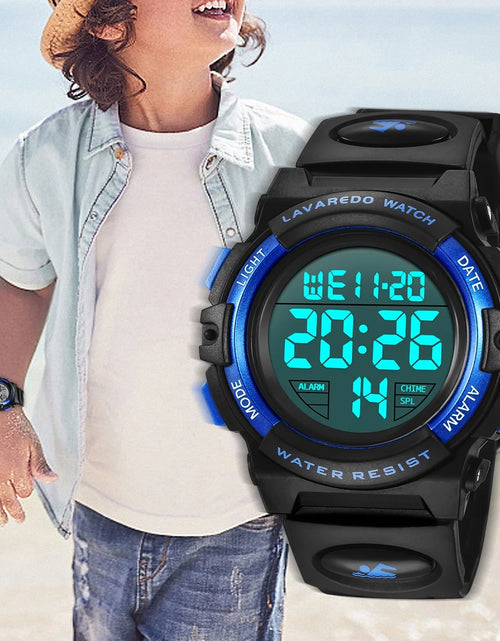 Load image into Gallery viewer, Digital Sports Watch for Age 4-15 Waterproof Watches with Alarm Stopwatch Wrist Watches for Age 4-15 Birthday Chriatmas Gift
