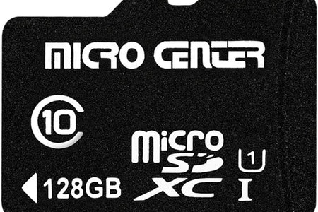 Micro Center 128GB Class 10 Microsdxc Flash Memory Card with Adapter for Mobile Device Storage Phone, Tablet, Drone & Full HD Video Recording - 80Mb/S UHS-I, C10, U1 (1 Pack)